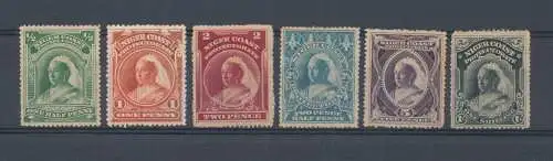 1894 Nigeria - Küstenprotektorat Niger - Stanley Gibbons Nr. 51/56 - MH* (Schlechte Qualität als Scan)