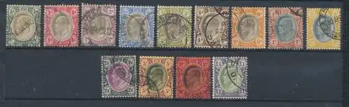 1904-09 Transvaal - Südafrika - Stanley Gibbons Nr. 260/72a - 13 Werte - Watermark Mult Crown CA - Gebraucht