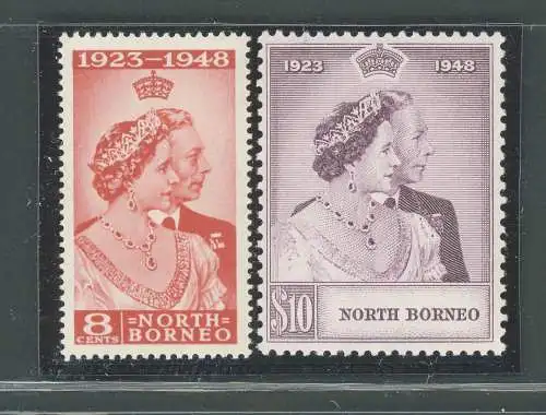 1948 North Borneo, Stanley Gibbons Nr. 350-51 - Royal Silver Wedding - 2er-Wertserie - postfrisch**