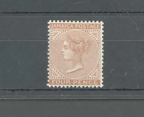 1905-11 JAMAIKA - Königin Victoria - Stanley Gibbons Nr. 48 - 4d. rotbraun - Wasserzeichen Krone CA - POSTFRISCH**