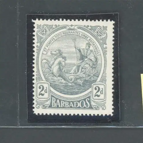 1916-19 BARBADOS, Stanley Gibbons Nr. 184, 2d. grau - postfrisch**