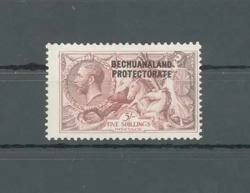 1913-24 Protektorat Bechuanaland, Stanley Gibbons Nr. 87, 5 Schellini, Giorgio V - MH*