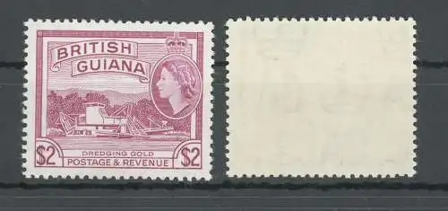1961 British Guayana - Stanley Gibbons Nr. 344 - 2 $ tief lila - postfrisch**