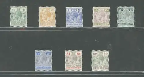 1913-21 BRITISH HONDURAS, Stanley Gibbons Nr. 101 - 109 - postfrisch** + 102 + 106 + 110 mh*
