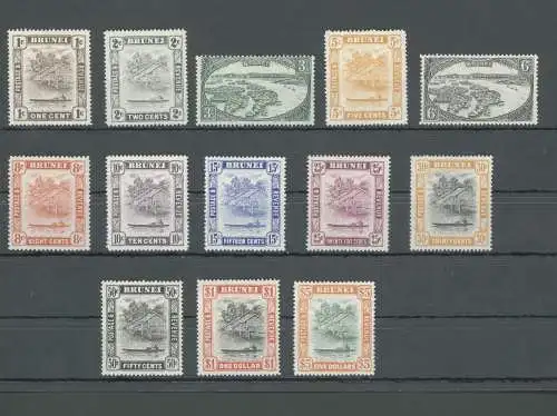 1947-51 BRUNEI - Stanley Gibbons Nr. 79-91 - MLH*
