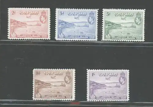 1938 Papua - Stanley Gibbons Nr. 158-62 - 50. Britischer Besitz Jubiläum - 5 Werte - postfrisch**