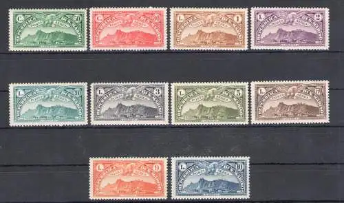 1931 SAN MARINO Luftaufnahme von San Marino Luftpost Nr. 1/10 - 10 Werte - MNH** Zertifiziert