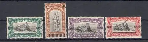 1924 SAN MARINO, Pro Combattti überstreicht, Nr. 103-06 - 4 Werte - MNH**