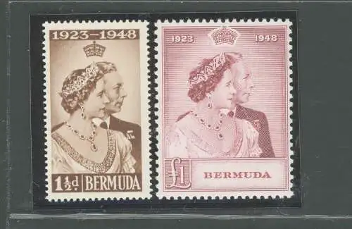 1948 BERMUDA, Stanley Gibbons Nr. 125-26 - Royal Silver Wedding - 2er Werteserie - postfrisch**