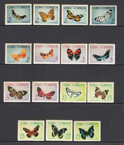 1965 Schmetterling - Yvert Nr. 881-895 - 15 Werte - postfrisch**