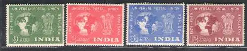 1949 Indien - 75 Jahre UPU - Stanley Gibbson Nr. 325-28 - 4 Werte - postfrisch**