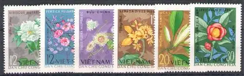 1964 Nordvietnam - Yvert Nr. 363-68 - Blumen - 6 Werte - postfrisch**