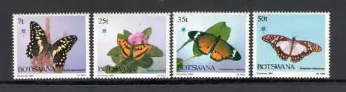 1984 BOTSWANA - Yvert Katalog Nr. 503-06 - Schmetterlinge - 4 Werte - postfrisch**