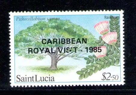 1985 ST. Lucia - Besuch von Elisabeth II. In der Karibik - Serie von 8 Werten - Yvert Tellier Nr. 783-90 - Die 790 hat eine schöne Vielfalt wie gescannt - postfrisch** - interessant