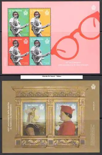2022 San Marino, neue Briefmarken, Vollständiges Jahr, 20 Werte + 6 Blätter - postfrisch**