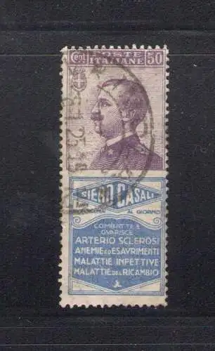 1924 Italien - Königreich, Werbung Nr. 15, 50 Cent violett Übersee Sero Casali, gebraucht
