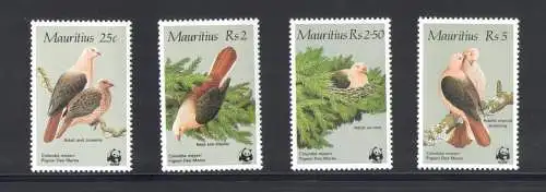 1978 Mauritius, Fauna - WWF - 4 Werte, Yvert Katalog Nr. 631/34 - postfrisch**