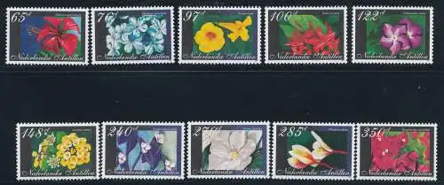 2005 Niederländische Antillen - Blumen - Yvert-Katalog Nr. 1510-19 - 10 Werte - postfrisch**