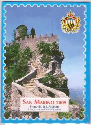 2009 San Marino, Offizielles Jahresbuch der philatelistischen Emissionen, Briefmarken, Blätter - postfrisch**