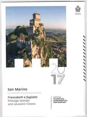 2017 San Marino, Offizielles Jahresbuch der philatelistischen Emissionen, Briefmarken, Broschüren - postfrisch**