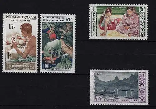1958 Polynesien - Szenen des täglichen Lebens, Luftpost Yvert Nr. 1/4 - 4 Werte - postfrisch**