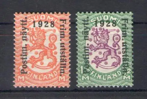 1928 Finnland - Nr. 134-35, Kriechender Löwe - 2 Werte - postfrisch**