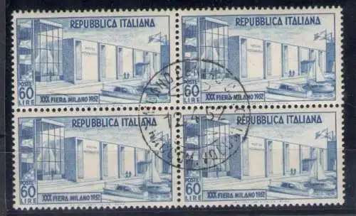 1952 Republik - Nr. 685 - 30 Mailänder Messe, gebrauchtes Viertel