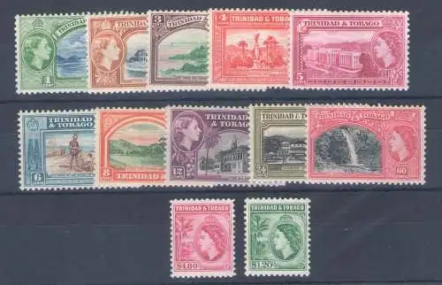 1953-59 Trinidad und Tobago - Stanley Gibbons 267/78 - postfrisch**