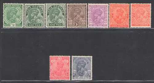 1932-36 Indien - Stanley Gibbson Nr. 232/38 - Nr. 239 - postfrisch**