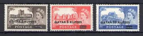 1957-59 KATAR - Stanley Gibbons Nr. 13A/15A - postfrisch**