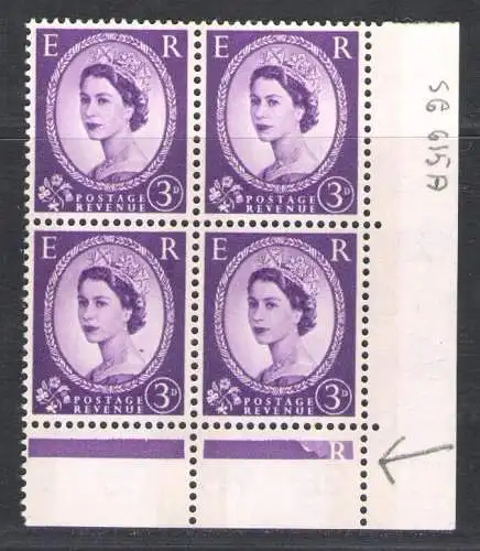 1958-61 Großbritannien - Elisabeth II, Phantom R - SG 575d + 575ea - postfrisch**