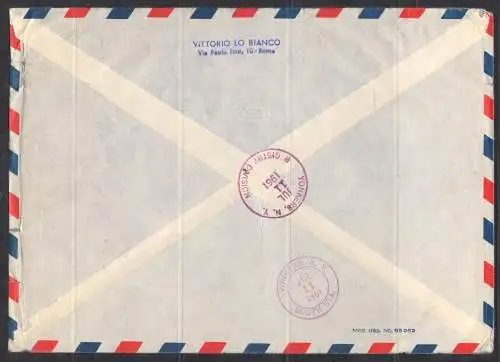 1961 SAN MARINO, Luftpost Blatt 1.000 Lire Hubschrauber, für USA