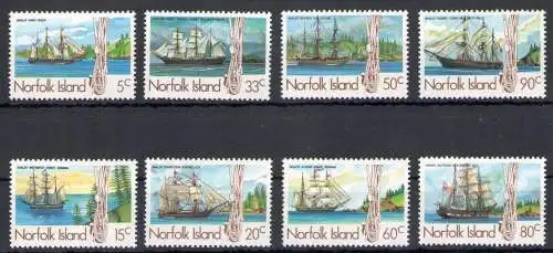 1985 Norfolk Island, Navi - Nr. 352/55+356/59 - 8 Werte - postfrisch**