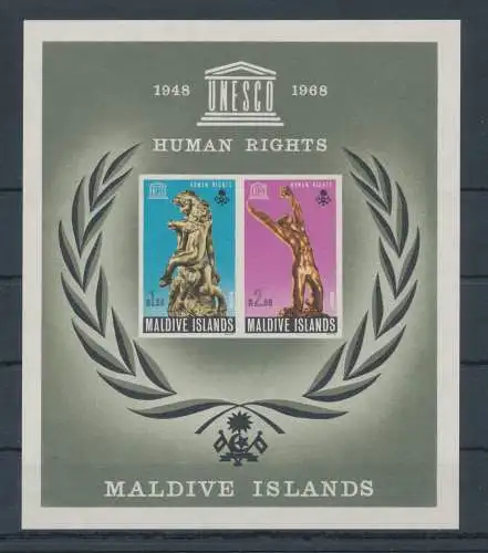 1969 Malediven, UNESCO - SG MS 304 - POSTFRISCH**