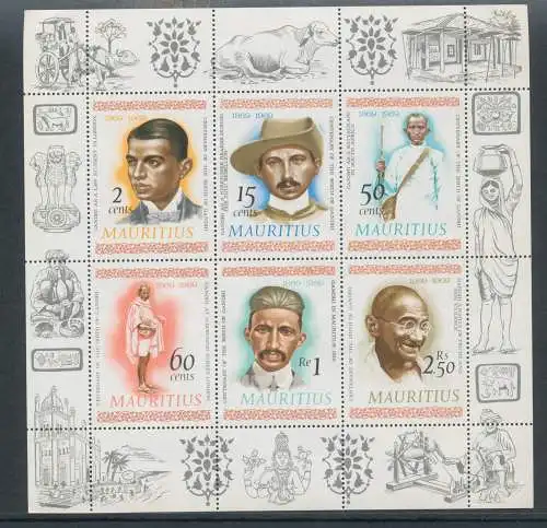 1969 Mauritius - Gandhi, SG MS 406 - POSTFRISCH**