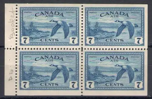 1946-47 Kanada - Stanley Gibbons Nr. 407a - Viererblock aus MNH Booklet**
