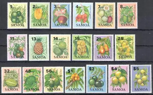 1983/84 Samoa - Ordentliche Serie SYvert Nr. 537/46+547/52+557/59 - postfrisch**
