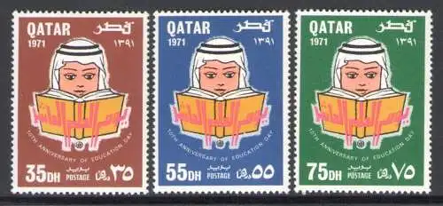 1971 KATAR, SG Nr. 363/65 - Bildungstag - postfrisch**