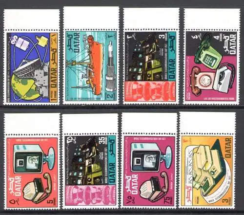 1971 KATAR, SG Nr. 455/62 - Telekommunikation - postfrisch**