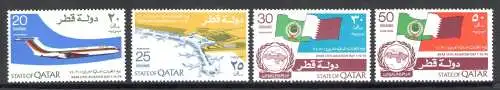 1974 KATAR, SG Nr. 525/28 - Zivilluftfahrt - postfrisch**