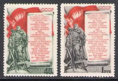 1951 Russland, Stockholmer Friedensmanifest - Nr. 1536/37 - postfrisch**