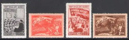 1950 Russland, Friedenskonferenz - Nr. 1490/93 - postfrisch**