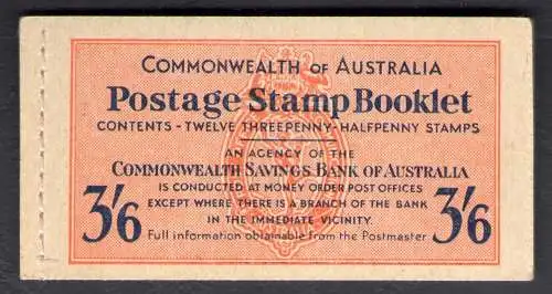 1952 Australien, Stanley Gibbons Nr. SB 30a - Heft - postfrisch**