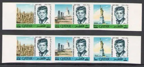 1966 Katar, SG Nr. 118/23 - Kennedy - Ungezahnt - postfrisch**