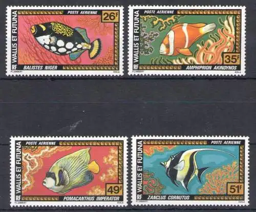 1978 Wallis et Futuna - Yvert Posta Aerea Nr. 76-79 - Fische - 4 Werte - postfrisch**