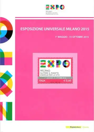 2012 Italien - Republik, Folder - Expo Milano 2015 - postfrisch**