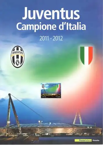 2012 Italien - Republik, Folder - Juventus italienischer Meister 2011-12 - postfrisch**