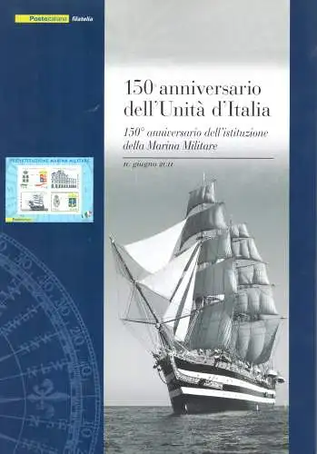 2011 Italien - Ordner - 150. Einheit Italiens - Marine Nr. 273 - MNH**