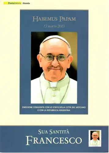 2013 Italien - Republik, Folder - Papst Franziskus Nr. 346 - postfrisch**