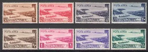 1950-51 Somalia Afis - Sächsische Luftpost Nr. 1/8 - Unvollständige Serie - postfrisch**